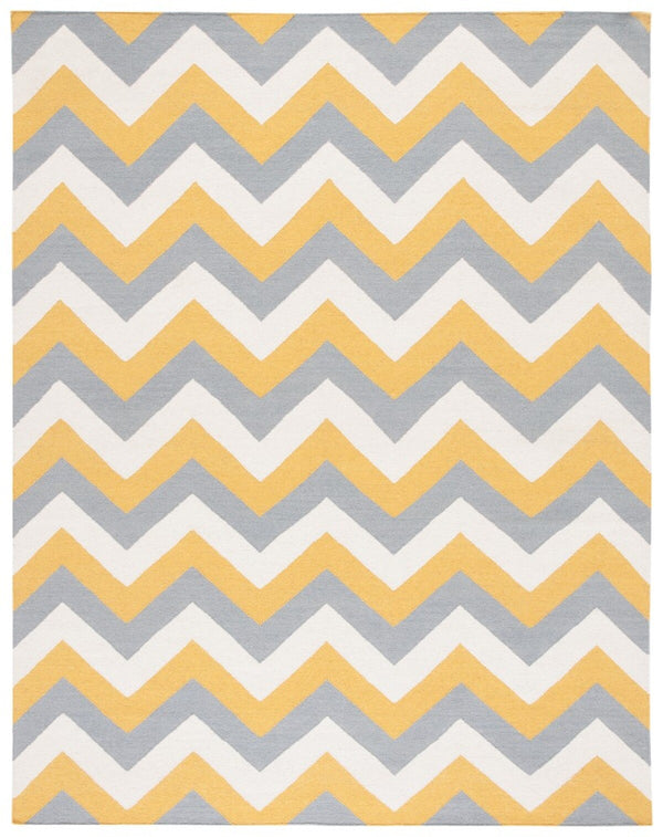 Safavieh Dhurries 640 Hand Woven Flat Weave  Rug Gold / Grey DHU640A-26