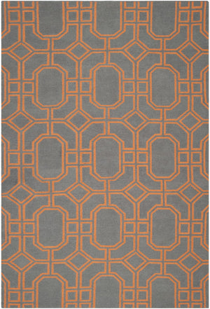 Safavieh Dhurries 860 Hand Woven Flat Weave  Rug Blue / Orange DHU860B-3