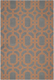 Safavieh Dhurries 860 Hand Woven Flat Weave  Rug Blue / Orange DHU860B-3