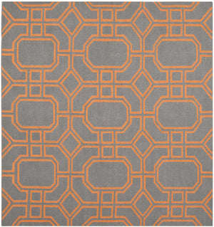 Safavieh Dhurries 860 Hand Woven Flat Weave  Rug Blue / Orange DHU860B-3