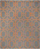 Safavieh Dhurries 860 Hand Woven Flat Weave  Rug Blue / Orange DHU860B-3