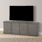 Parker House Pure Modern 76 In. Angled Door TV Console Moonstone Oak Solids / Oak Veneers PUR#76A