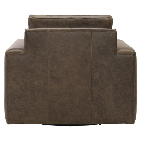 Bernhardt Bernhardt Dawkins Top-Grain Leather Swivel Chair — Plush Cushion, Wide Track Arms, 360° Rotation Comfort 922SLO