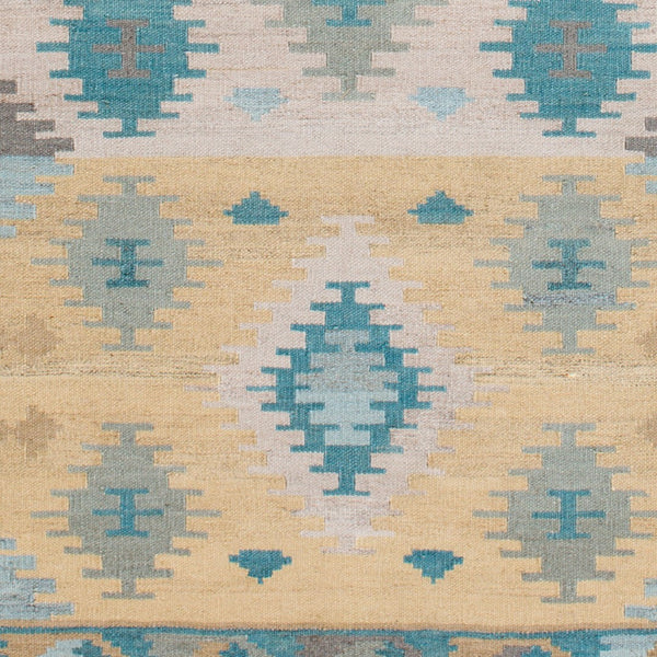 Surya Adia Handmade 2' X 3' Wool Rug - Rustic Elegance, Durable Design, Ideal For Charming Home Decor Pale Blue Wool Dia2003-23
