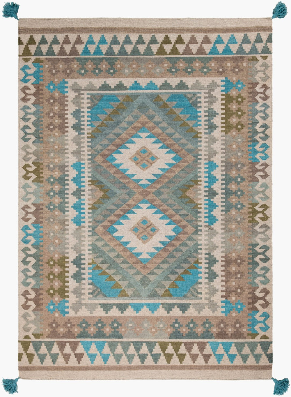 Surya Adia Handmade 2' X 3' Wool Rug - Rustic Elegance, Durable Design, Ideal For Charming Home Decor Sage Wool Dia2006-23