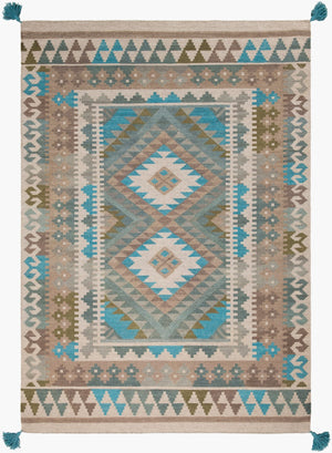 Surya Adia Handmade 2' X 3' Wool Rug - Rustic Elegance, Durable Design, Ideal For Charming Home Decor Sage Wool Dia2006-23