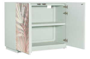 Hooker Furniture Triumph Mint Green Accent Chest With Gold‑Leaf Palm Doors, Solid Maple Veneer, Touch‑Latch Storage 5000-85014-05