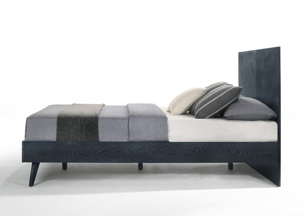 VIG Furniture Diana Eastern King Modern Grey Ash Bedframe With Crown-Cut Veneer, Slat Support, No Box Spring Needed VGMABR-132-BED-EK