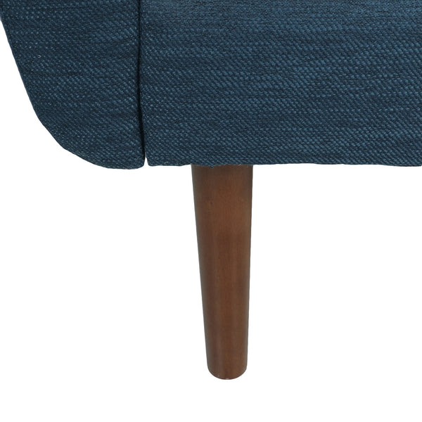English Elm Christopher Knight Home® - CLUB Club Chair Upholstered Fabric Accent Chair with Walnut Birch Legs, Modern Sophisticated Seating Appeal Navy Blue 30.25 L x 25.75 W x 21 H 71573.00NBLU