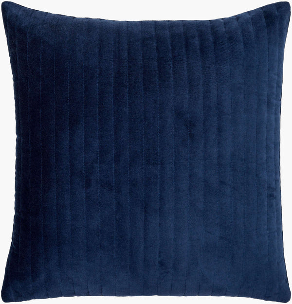 Surya Digby 18" Cotton Accent Pillow - Modern Minimalist Design For Cozy Home Décor & Easy Care Dark Blue Cotton,Cotton Dig004-2020d