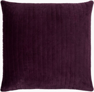 Surya Digby 18" Cotton Accent Pillow - Modern Minimalist Design For Cozy Home Décor & Easy Care Dark Purple Cotton,Cotton Dig006-2020