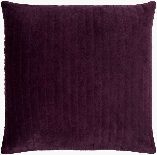 Surya Digby 18" Cotton Accent Pillow - Modern Minimalist Design For Cozy Home Décor & Easy Care Dark Purple Cotton,Cotton Dig006-2020