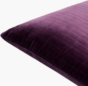 Surya Digby 18" Cotton Accent Pillow - Modern Minimalist Design For Cozy Home Décor & Easy Care Dark Purple Cotton,Cotton Dig006-2020