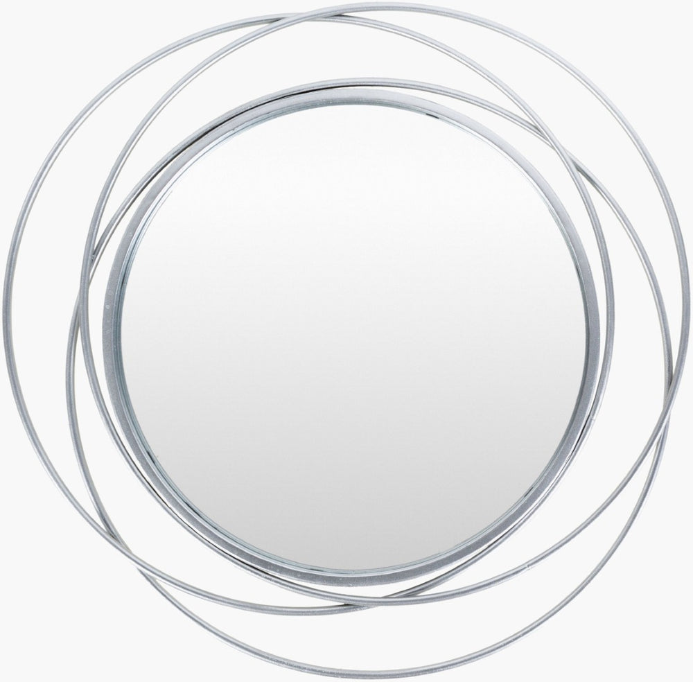 Livabliss Dixie Square Wall Mirror Hand Painted Glossy Finish Slim Profile Bedroom Living Room Decor Silver 24"H x 24"W x 1"D DII001-2424
