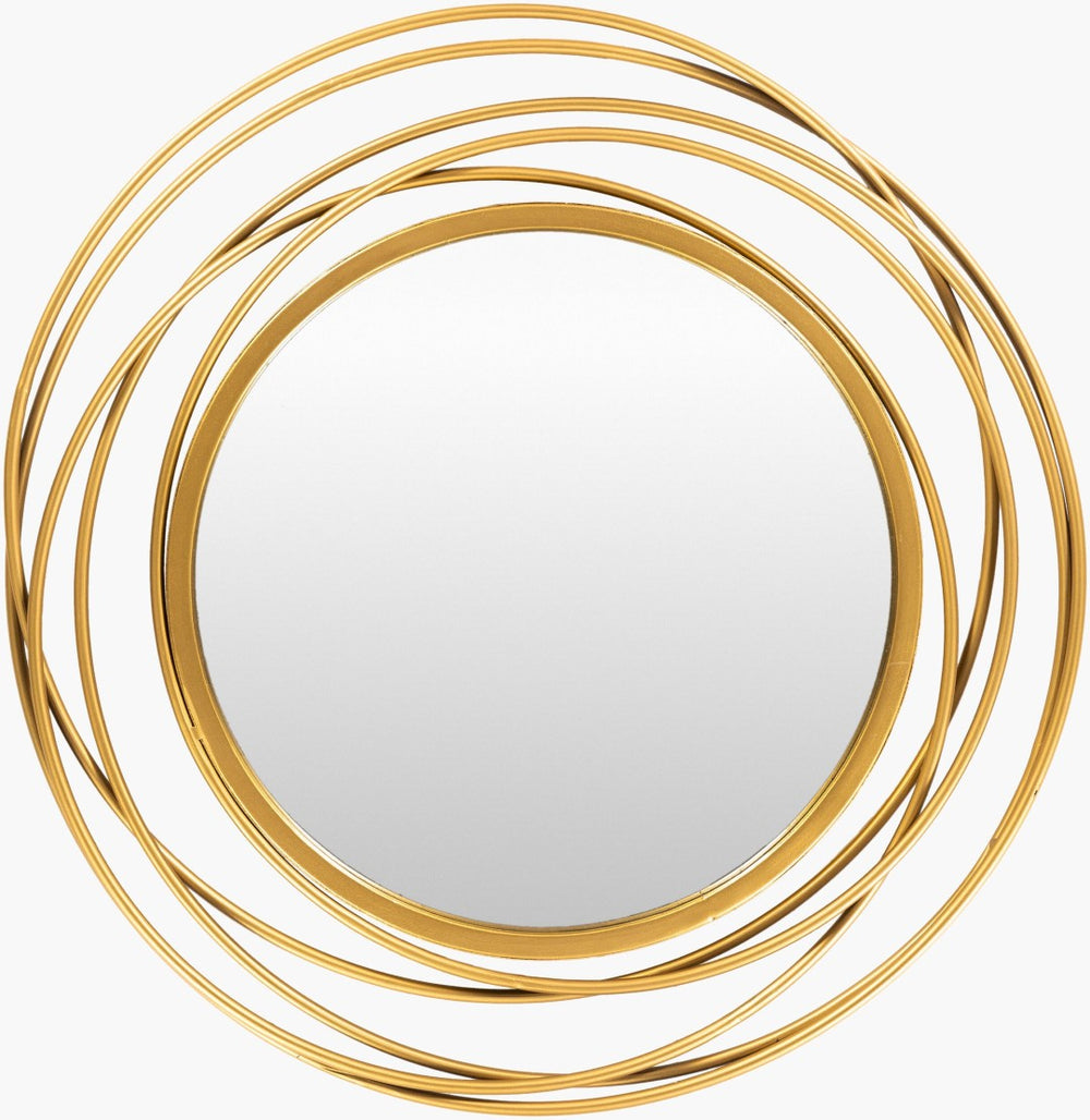 Livabliss Dixie Mid-century Modern Accent Mirror Slim Geometric Frame Entryway Bedroom Wall Decor Gold 22"H x 21"W x 1"D DII003-2122
