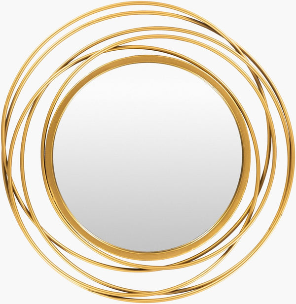 Livabliss Dixie Mid-century Modern Accent Mirror Slim Geometric Frame Entryway Bedroom Wall Decor Gold 22"H x 21"W x 1"D DII003-2122