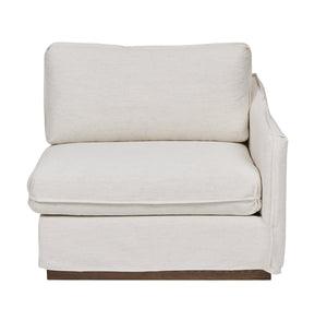 A.R.T. Furniture Alias Raf Chair - Transitional Design With Light Oak Finish, Cozy Down Cushions & Luxurious Slipcover White Slipcover In A Polyester,Linen Blend Fabric,In A Vanilla Coloration 761511-5302