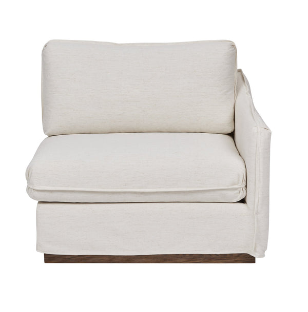 A.R.T. Furniture Alias Raf Chair - Transitional Design With Light Oak Finish, Cozy Down Cushions & Luxurious Slipcover White Slipcover In A Polyester,Linen Blend Fabric,In A Vanilla Coloration 761511-5302