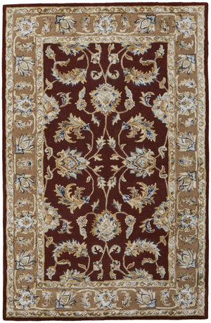 Feizy Rugs Prescott Hand-tufted Viscose & Wool Oriental Rug - Traditional Persian Design For Elegant Living Spaces Red,Tan,Ivory Viscose,Wool Pct8937frstbgef00