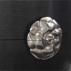 Bernhardt Bernhardt Figured Onyx Silhouette Nightstand With Soft-Close Drawers & Camellia Pulls, 35.25"W 307228