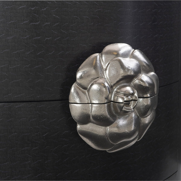 Bernhardt Bernhardt Figured Onyx Silhouette Nightstand With Soft-Close Drawers & Camellia Pulls, 35.25"W 307228