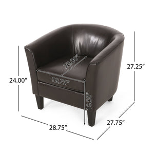 English Elm Club Chair Bonded Leather Tub Seat with Birch Legs for Modern Living Spaces 56991.00