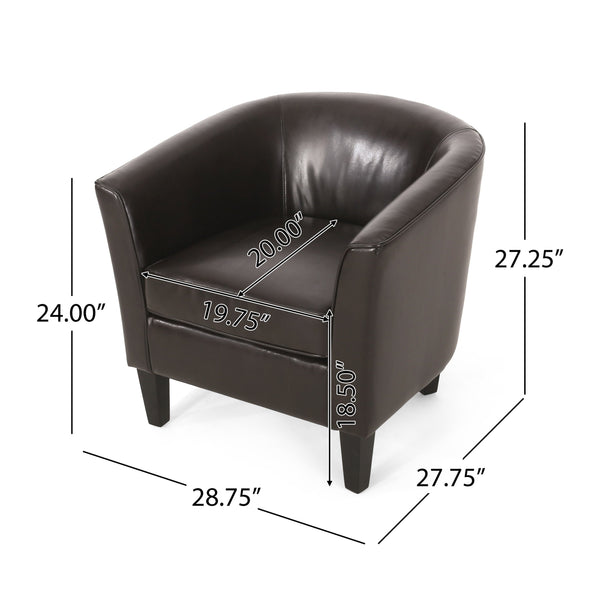 English Elm Club Chair Bonded Leather Tub Seat with Birch Legs for Modern Living Spaces 56991.00