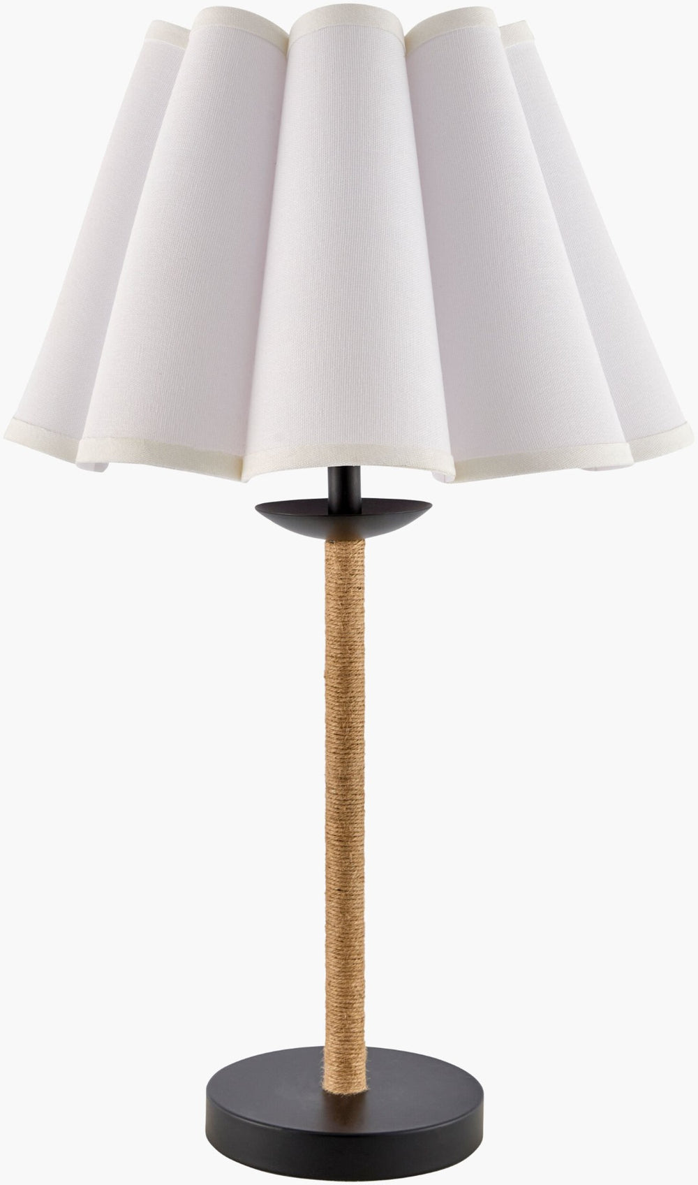 Livabliss Dinnan Rattan Iron Table Lamp with Linen Shade for Warm Ambient Bedroom Glow DIN-001