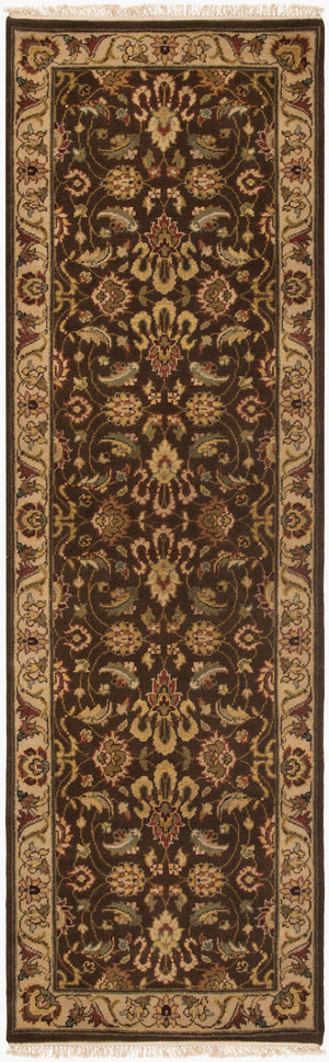 Surya Dinar Handmade 2' X 3' Medium-pile Rug - Elegant Indian Design For Timeless Home Décor & Warmth Tan Wool Din1590-268