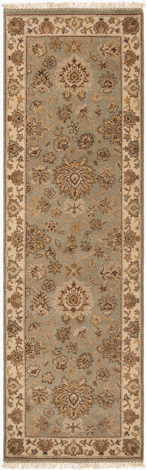 Surya Dinar Handmade 2' X 3' Medium-pile Rug - Elegant Indian Design For Timeless Home Décor & Warmth Sage Wool Din1594-268