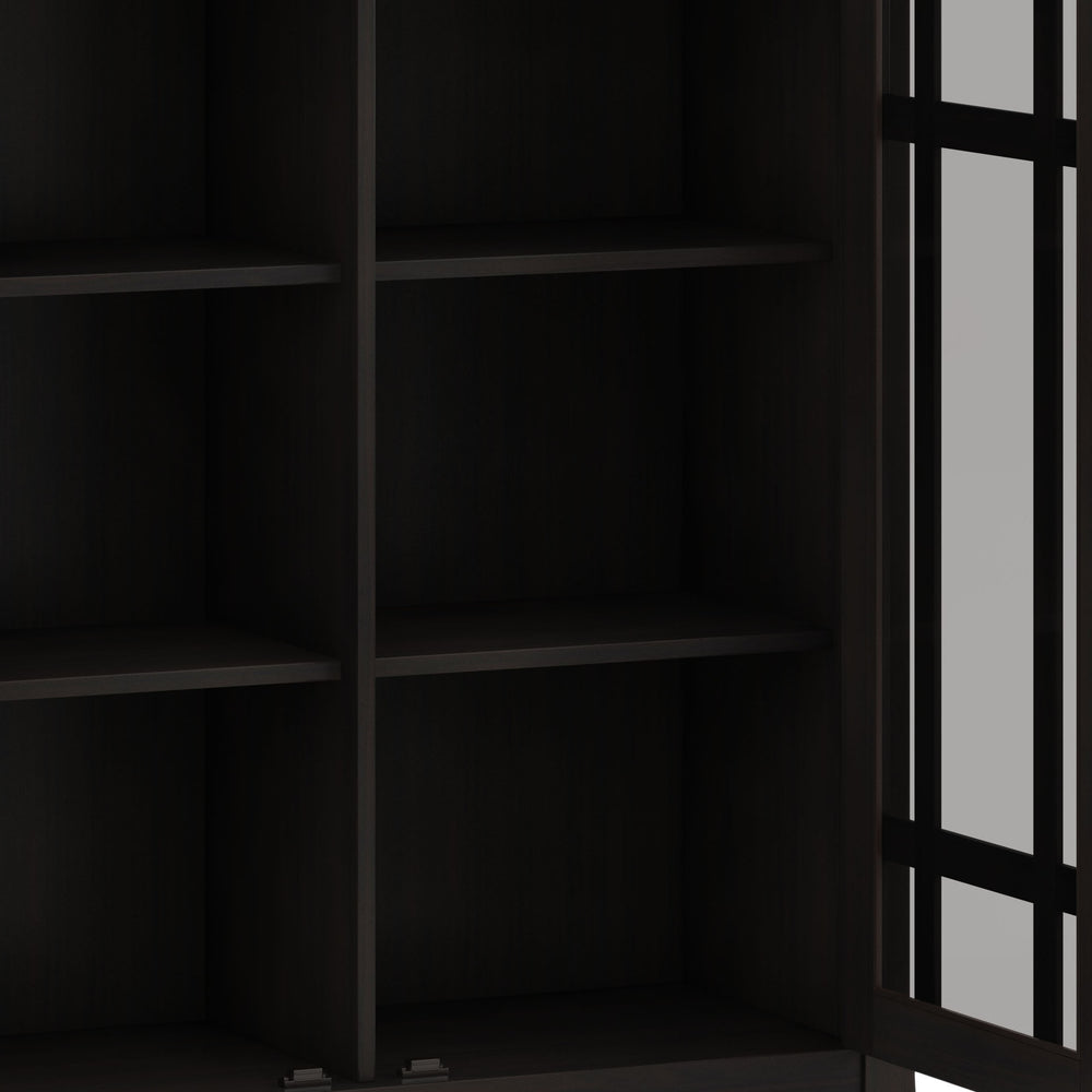 English Elm Bedford Medium Storage Cabinet - Handcrafted Hickory Brown Wood With Adjustable Shelves & Style B136P158490