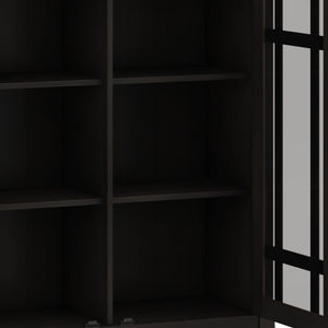 English Elm Bedford Medium Storage Cabinet - Handcrafted Hickory Brown Wood With Adjustable Shelves & Style B136P158490