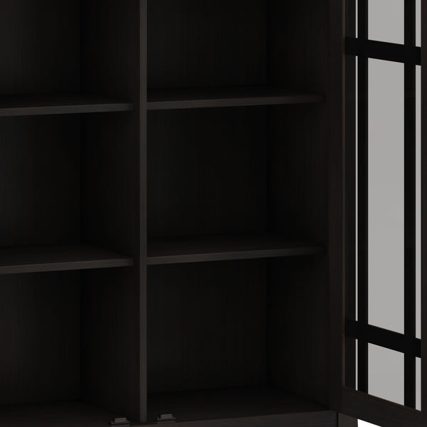 English Elm Bedford Medium Storage Cabinet - Handcrafted Hickory Brown Wood With Adjustable Shelves & Style B136P158490