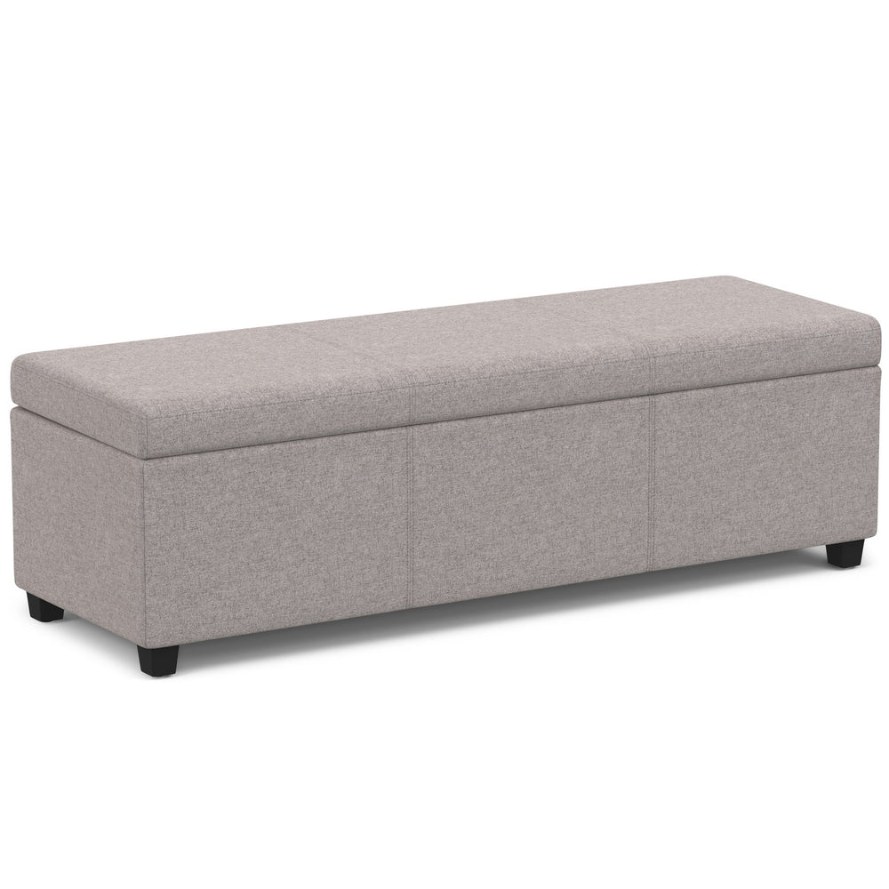 English Elm Avalon Extra Large Storage Ottoman Bench In Cloud Grey – Stylish Seating With Hidden Storage Solutions B136P158653
