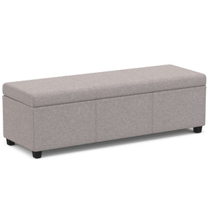 English Elm Avalon Extra Large Storage Ottoman Bench In Cloud Grey – Stylish Seating With Hidden Storage Solutions B136P158653