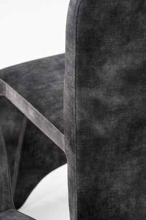 VIG Furniture Ditka Plush Velvet Upholstered Chairs Set Of 2 With Iron Frame, High-Density Foam & Floor Glides Grey Dining Chair VGEUMC-7510CH-DECENT-032