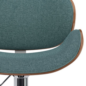 English Elm Marana Bentwood Adjustable Swivel Bar Stool - Stylish Light Turquoise For Modern Kitchens & Bars B136P158931