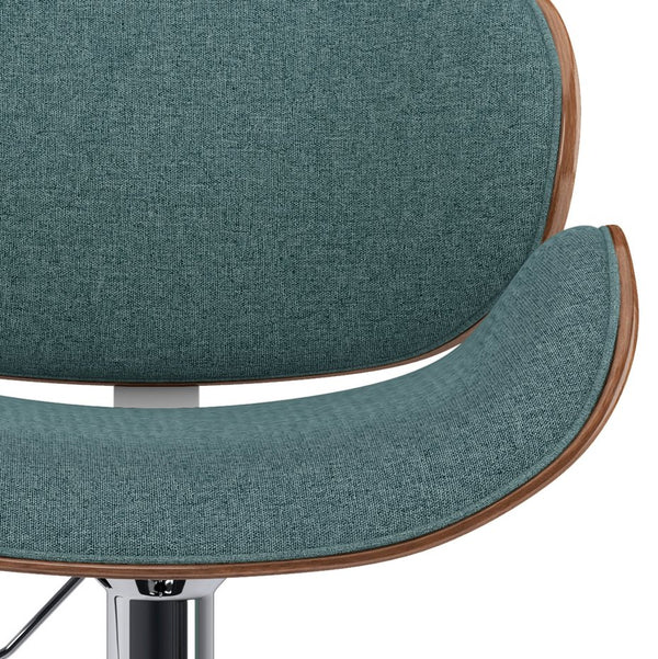 English Elm Marana Bentwood Adjustable Swivel Bar Stool - Stylish Light Turquoise For Modern Kitchens & Bars B136P158931