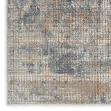 Nourison Concerto CNC02 Machine Made Power-loomed Borderless Design Indoor Only Contemporary Rustic Rug Blue Beige, Blue Beige 80% Polypropylene,20% Polyester 99446851901