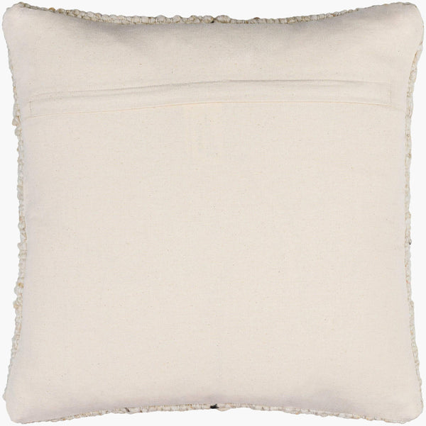 Surya Divided 18"L X 18"W Modern Accent Pillow - Soft Wool & Cotton Blend With Unique Textured Design Ivory Wool,Cotton,Cotton Div001-2222