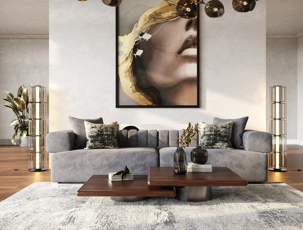 Vig Furniture Modrest Valley - Elegant Walnut & Titanium Coffee Table Set For Modern Living Room Sophistication Walnut  Vgip-st798ab