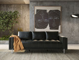 VIG Furniture Divani Casa Schmidt - Modern Black Leather Sofa + 2 Chairs VGKK-KF.7020-SET-BLK