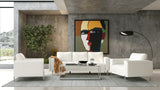 Divani Casa Schmidt - Modern Off White Fabric Sofa + 2 Chairs