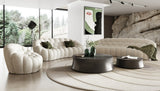 VIG Furniture Divani Casa Yolonda - Modern Curved Off-White Fabric Sofa Set VGEV2126C-SET-C-00