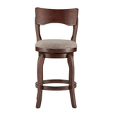 Homelegance By Top-Line Beckham Swivel 24-inch Brown Counter Height Barstool Grey Rubberwood