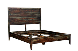 Porter Designs Porter Fall River King Bed – Luxurious Solid Sheesham Wood In Elegant Gray Finish For Timeless Style Gray Wood 04-117-17-4482-kit