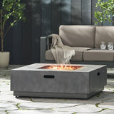 Christopher Knight Home® Noble House Square Iron Fire Pit-50 000 Btu