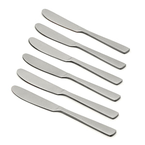 Lenox Oneida Nocha Everyday Flatware Cocktail Spreaders, Set of 6 Metallic, STAINLESS METAL H098006K