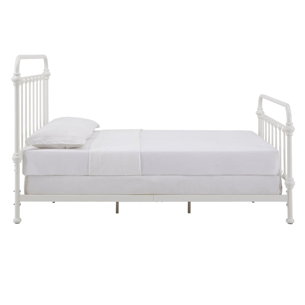 Homelegance By Top-Line Katana Antique Graceful Victorian Iron Metal Bed White Iron