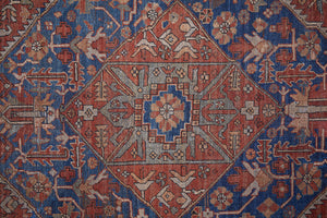 Feizy Rugs Rawlins Vintage-inspired Medallion Rug – Stunning Antique Design In Warm Red And Cool Blue Hues Red,Tan,Blue Polyester Rln39hqfrednvyp00